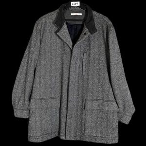 Luciano Barbera Wool Cashmere Herringbone Italy Blazer Coat Jacket Men's Size 56